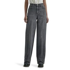 NWT Lee Women's Legendary High Rise Trouser Jean 14 Short Blurred Darks